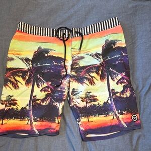 Roxy Sunset Palm Tree Shorts